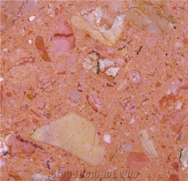 Cherry Pink Big Grain Synthetic Marble - BF1033