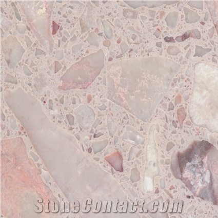 Crystal Pink Agglomerate Marble - BM0850