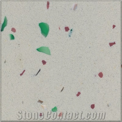 Grey Composite Marble with Chips - BM0803