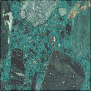 Peacock Green Agglomerate Marble - BM0865