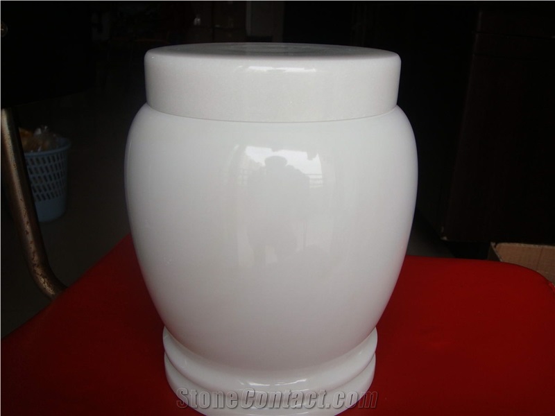 White Marble Funeral Urns