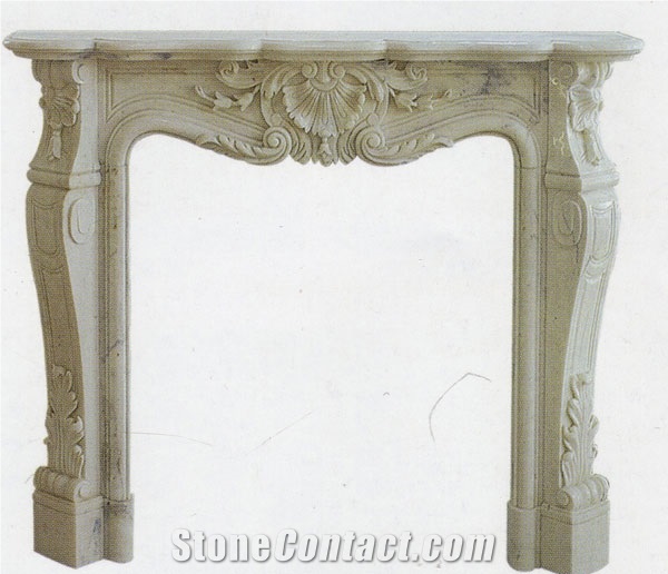 White Marble Fireplace Stone