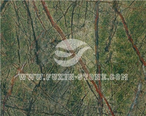 Rainforest Green Marble Tiles, India Green Marble