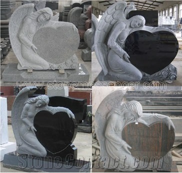 Granite Angel Heart Monument