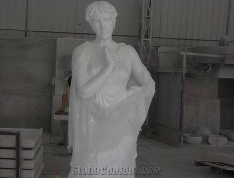 Statue Stone Craft-Marble Kangli Stone, White Marble Statue