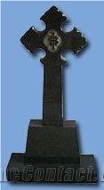 Black Cross Headstone