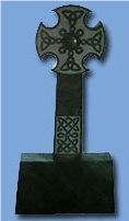 Black Granite Cross Headstone