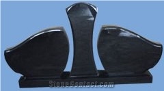 China Black Granite Wing Headstone