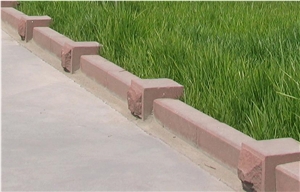 China Red Sandstone Kerbstone