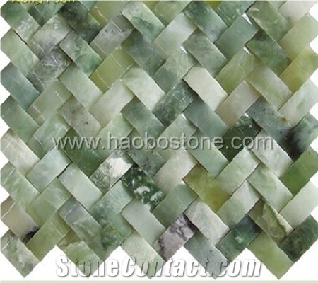 Mosaic-Light Green Afghanistan Jade,MOP-1014