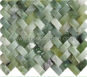 Mosaic-Light Green Afghanistan Jade,MOP-1014