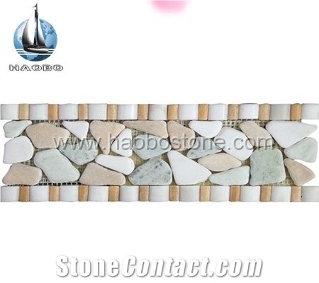 Pebble Stone Mosaic Border -Mop1020
