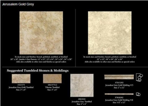 Jerusalem Gold Grey Limestone Slabs & Tiles