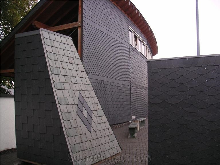 Roofing Cladding Slate, Silica Green Slate Roof Tiles