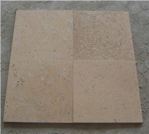 Beige Limestone China Brushed Sawn Tile