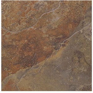 Indian Slate Copper Slabs & Tiles, India Brown Slate