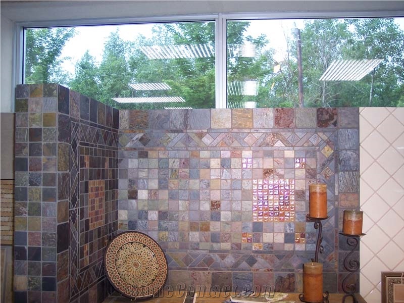 Multicolor Slate Wall Tile