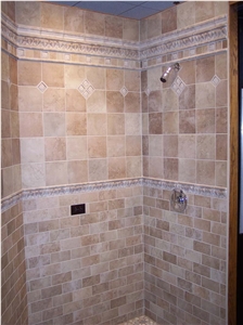 Travertine Shower Wall Tile
