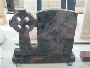 Granite Western Cross Tombstone