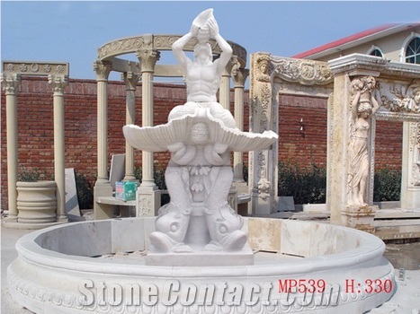 Fountains, White Granite Exterior Garden Fountains and Water Features,Floadint Ball Fountains and Spheres