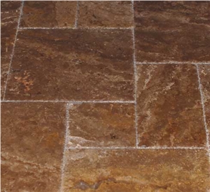 Chestnut Travertine French Pattern