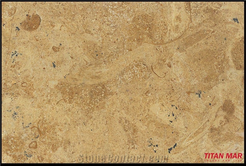 Flowery Gold Limestone, India Yellow Limestone Slabs & Tiles