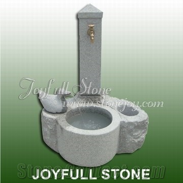 Stone Water Bowl, Trough Fountain, Stone Fountain