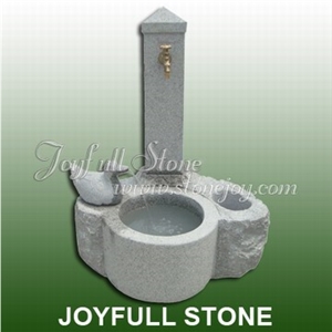 Stone Water Bowl, Trough Fountain, Stone Fountain