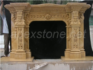 Yellow Marble Fireplaces