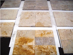 Travertine Brushed Chiselled Edge