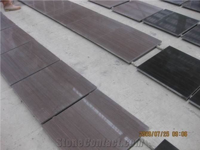 Grey Wood Grain Wenge Stone, China Grey Marble Slabs & Tiles