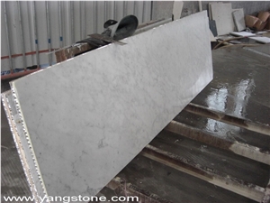 Carrara White Laminated Aluminum Honeycomb Tile