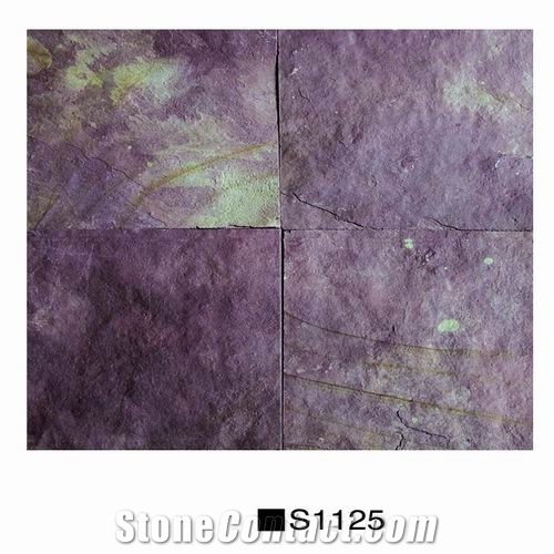 Purple Slate S1125 Slabs & Tiles, China Lilac Slate
