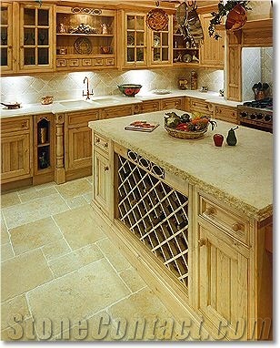 Jerusalem Antique Gold Limestone Countertop