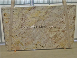 Juparana Siena Bordeaux Granite Slab