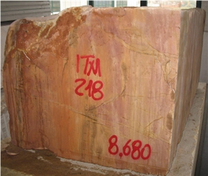 Rosa Corallo Marble Blocks, Italy Red Marble