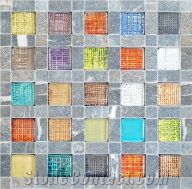 Stone and Glass Mix Mosaic MSG-0019