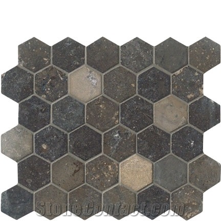 Nova Blue Hexagon Mosaic