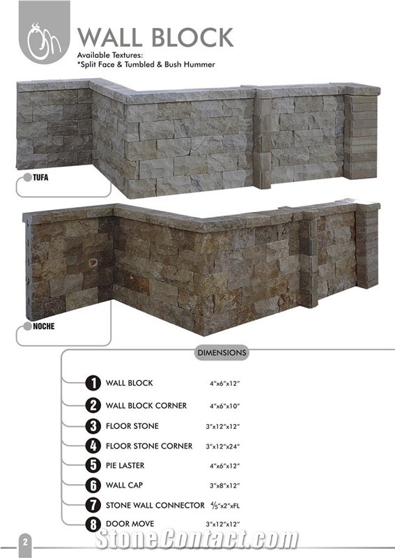 Split Face Tumbled Wall Tiles From Turkey Stonecontact Com - Split Face Block Wall Details