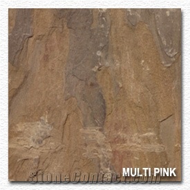 Multi Pink Slate Slabs & Tiles, India Pink Slate