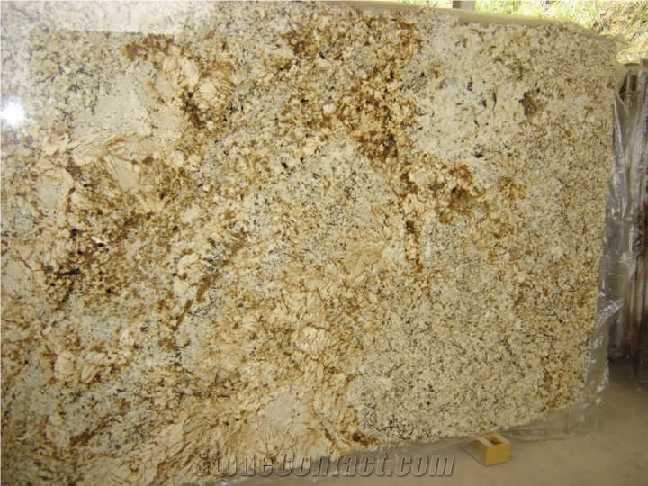 Delicatus Supremo Granite Slab, Brazil Yellow Granite