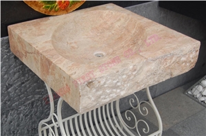 Beige Travertine Sink