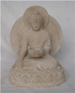 Buddha Candle Holder,Beige Sculpture