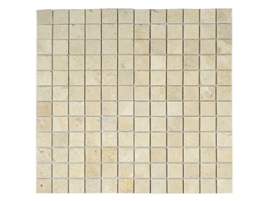 Ivory Travertine Light Tumbled Mosaic