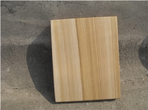 Wood Yellow Sandstone Slabs & Tiles, China Beige Sandstone