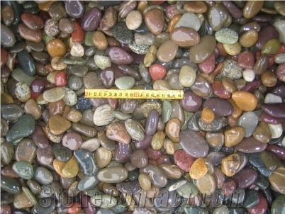 Natural Rainbow Colour Pebble Stone