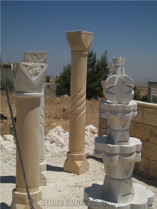 Column in Ajloun Sahara Limestone,yellow Limestone