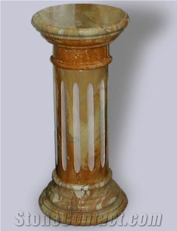 Giallo Siena Marble Column