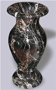 Portoro Gold Marble Vase