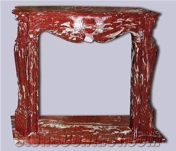 Rosso Francia Marble Fireplaces, Red Marble Fireplaces